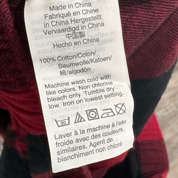 J. Crew Red Buffalo Check Plaid Flannel Pajama Small - Picture 6 of 7